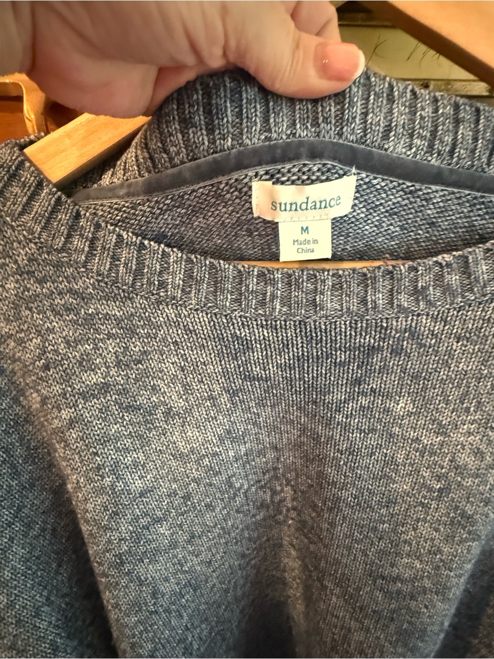Sundance Blue Marled Knit Dolman Sleeve Sweater Women’s Medium